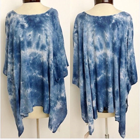 📍SALE Chic Tie Dye Relaxed Tunic Top Coverup O/S - Picture 6 of 7